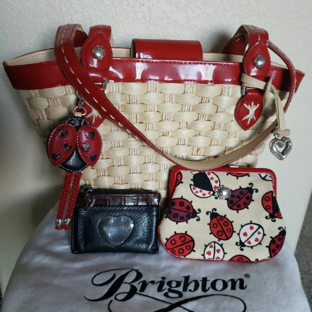 SOLD-Brighton Ladybug Handbag, Wallet, & Coin Case